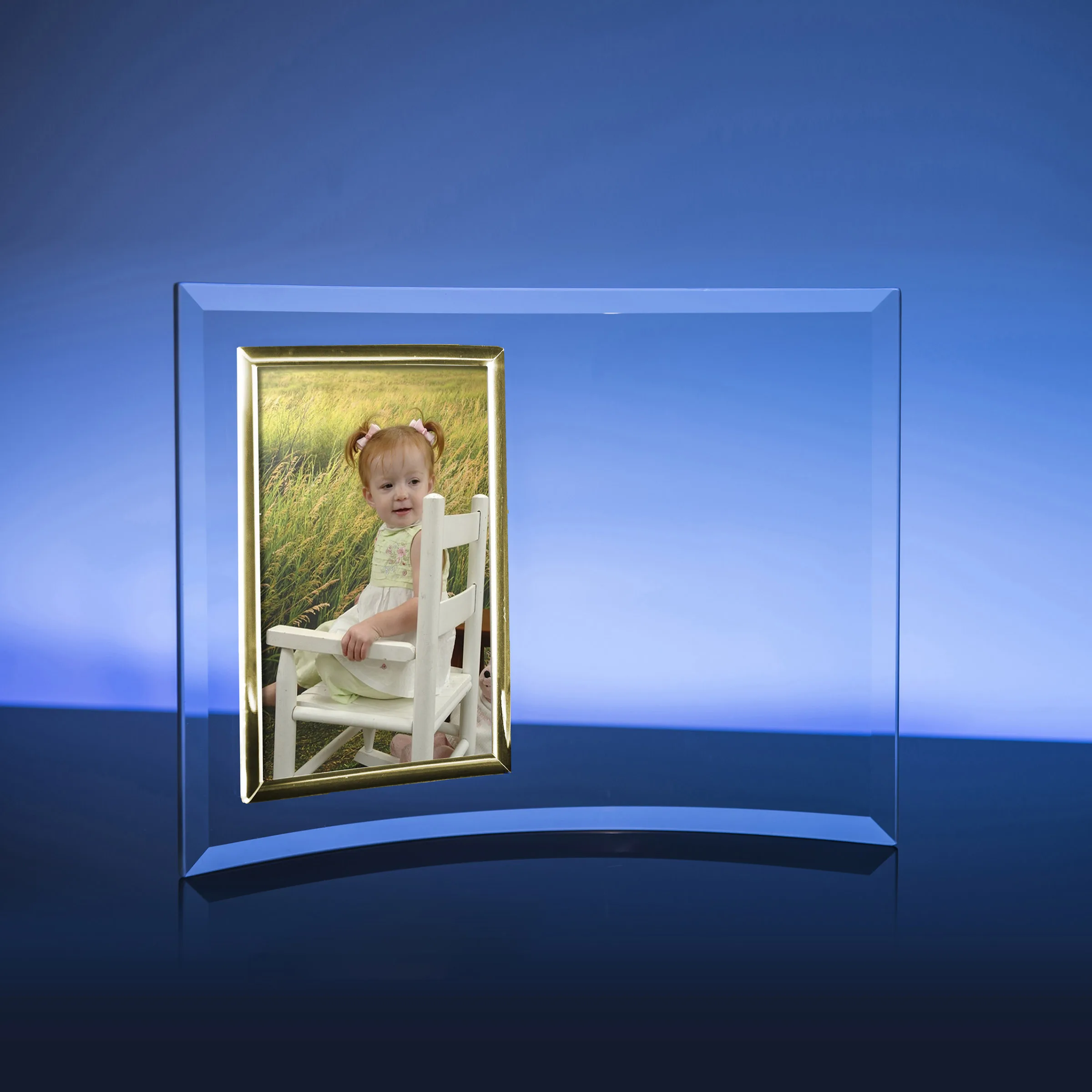 8301-8311-8321-8331-Vertical Picture Frame-Gold - Blank