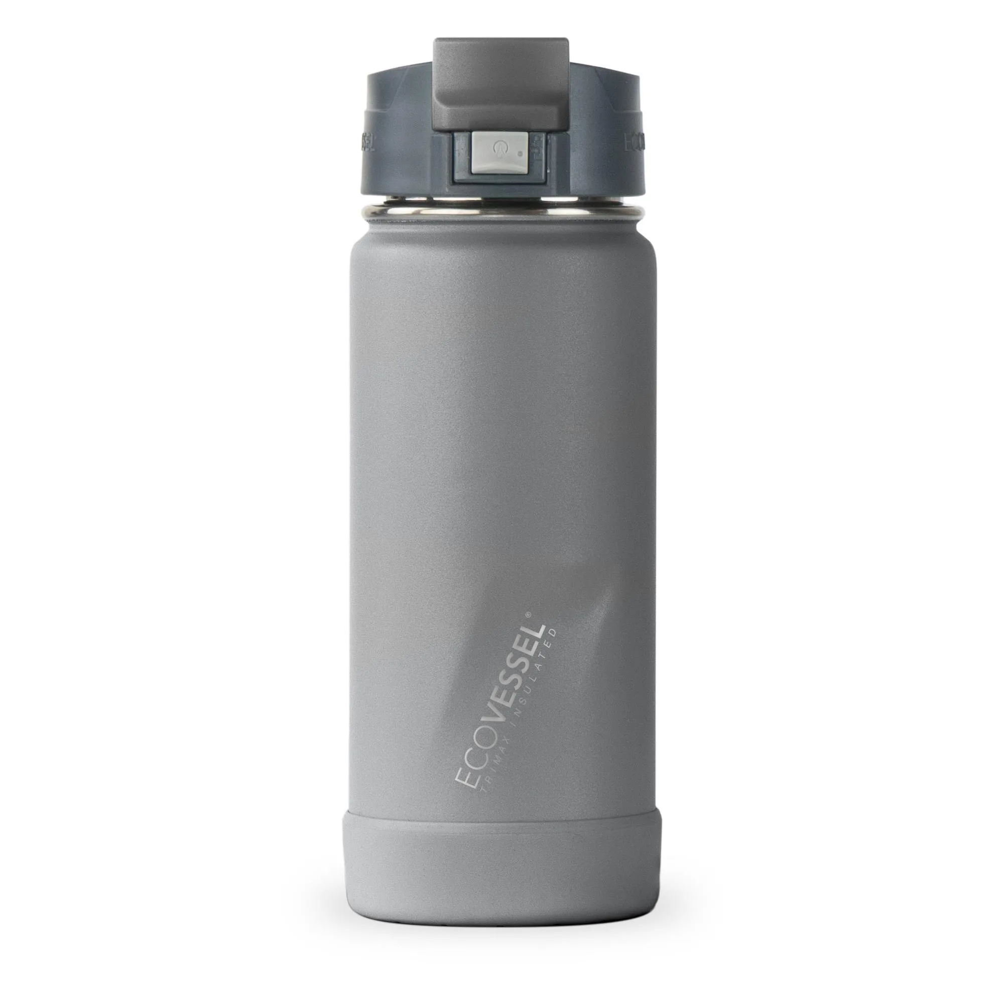 EcoVessel Perk 16 Oz. Insulated Coffee Travel Mug Tumbler W/Tea Strainer - Slate Gray