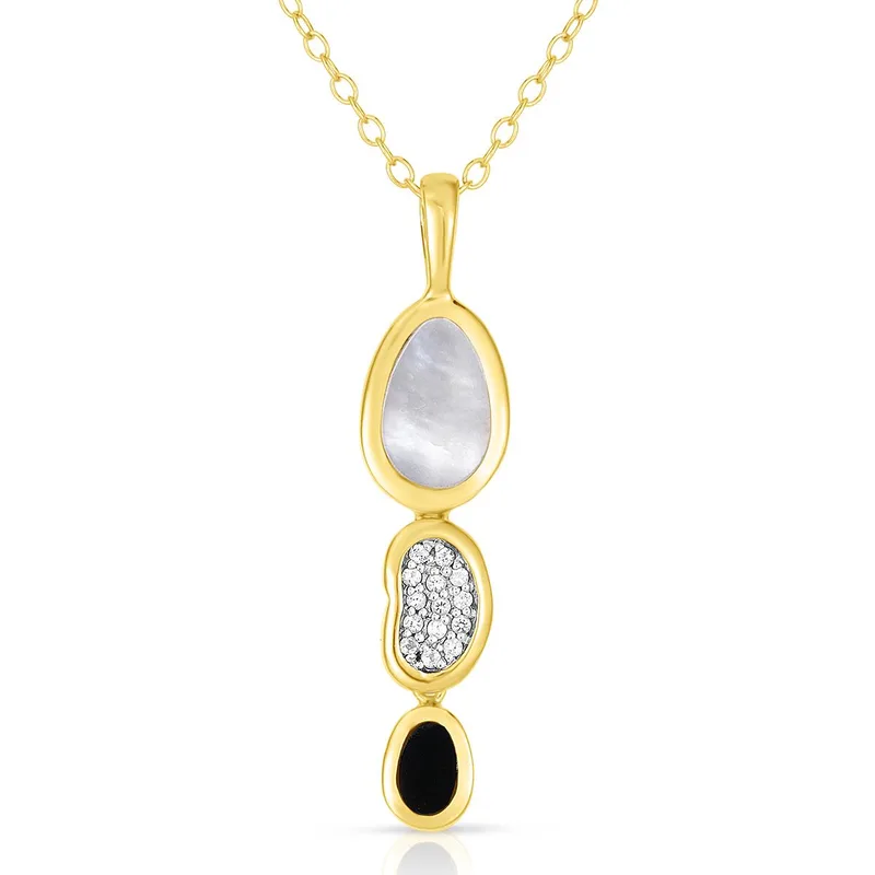 Jilco Inc Mother Of Pearl & Onyx Necklace