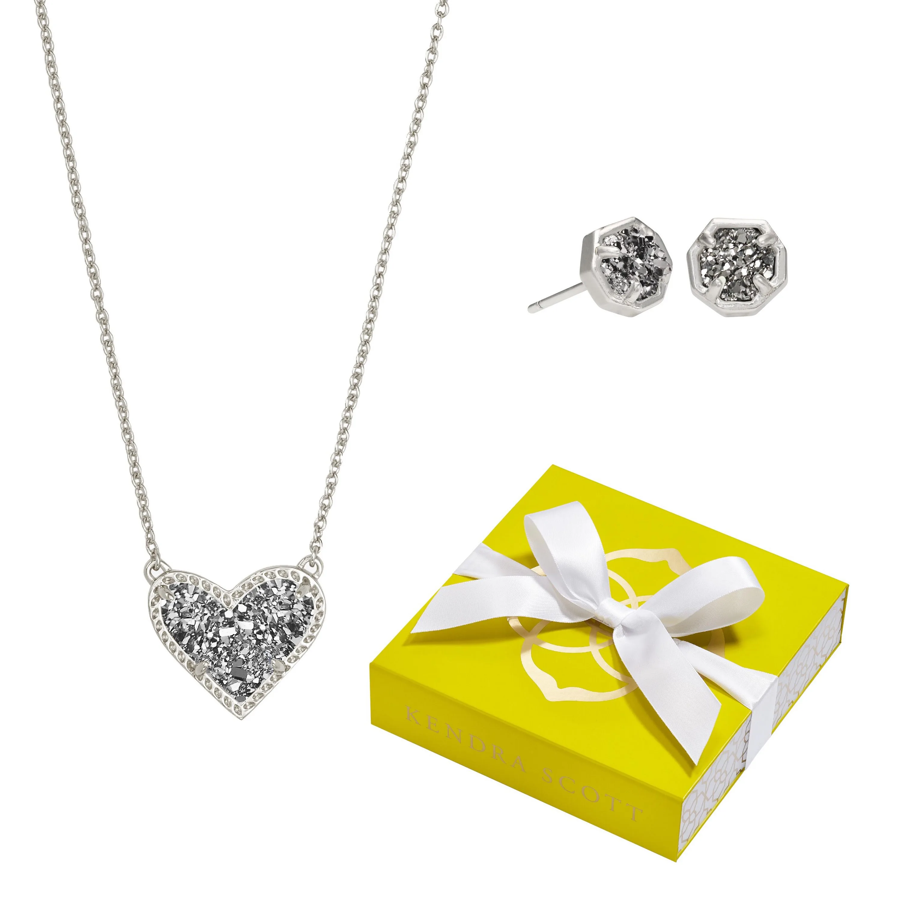 Kendra Scott Ari Heart Necklace Nola Earring Gift Set