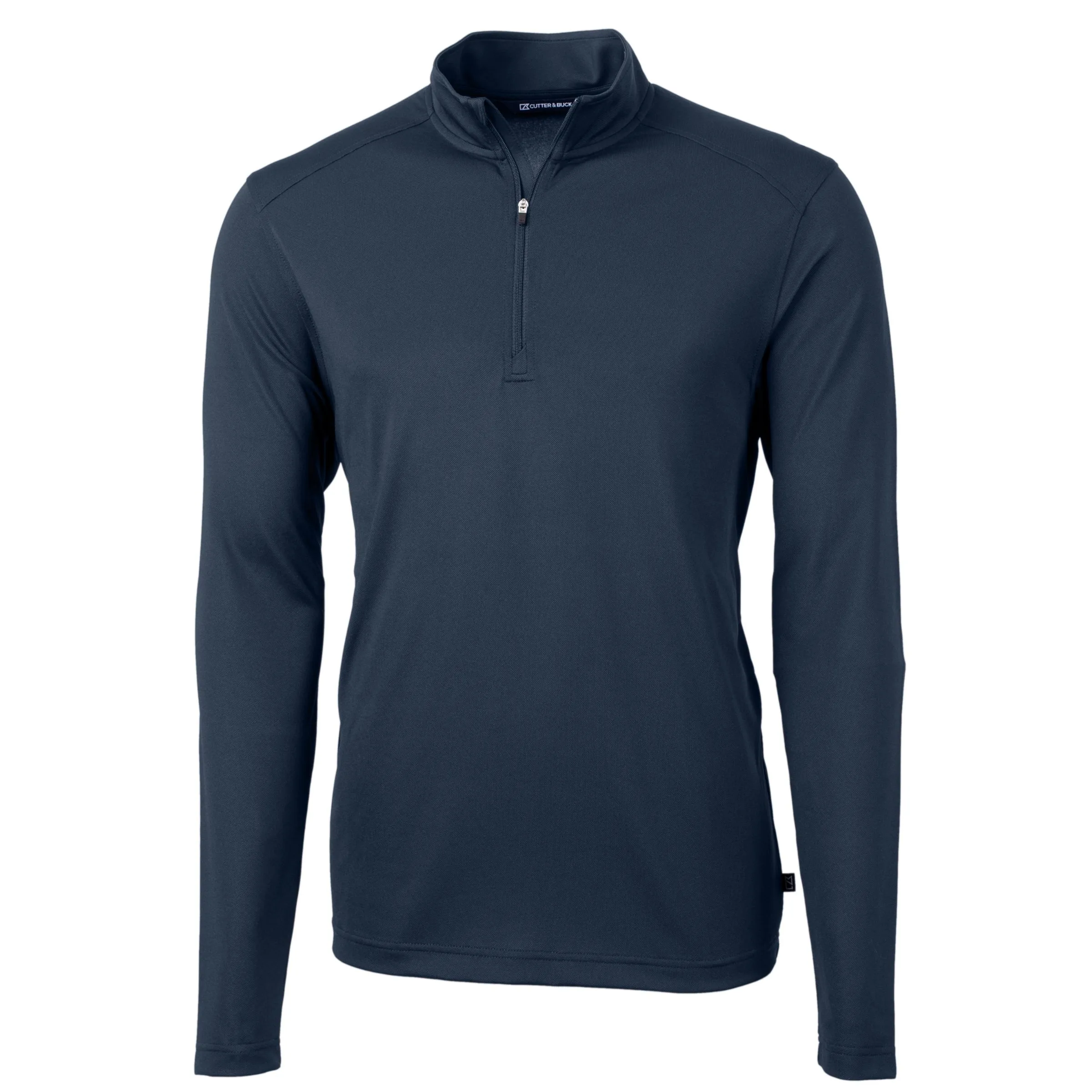 Cutter & Buck Virtue Eco Pique Recycled Quarter Zip Mens Big & Tall Pullover view 2