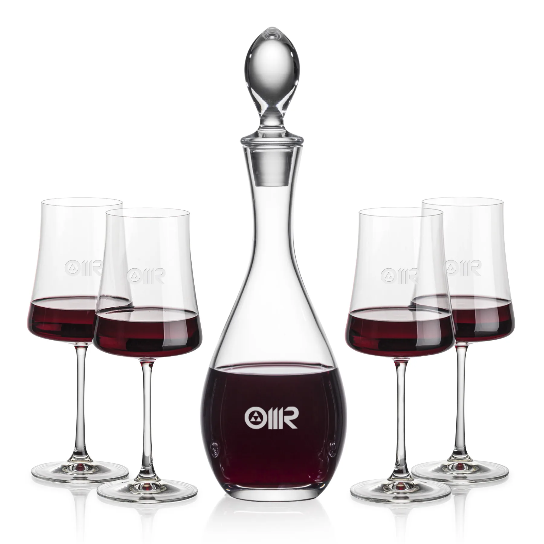Decanter Stemmed Set, Stemmed Dakota Wine Set, Decanter & 4 Wine