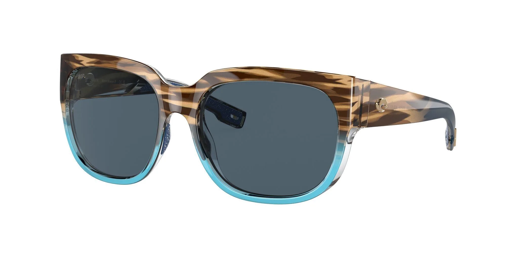 Costa Del Mar Waterwoman 2 Sunglasses - (Frame) Shiny Wahoo; (Lens) Gray, 580P