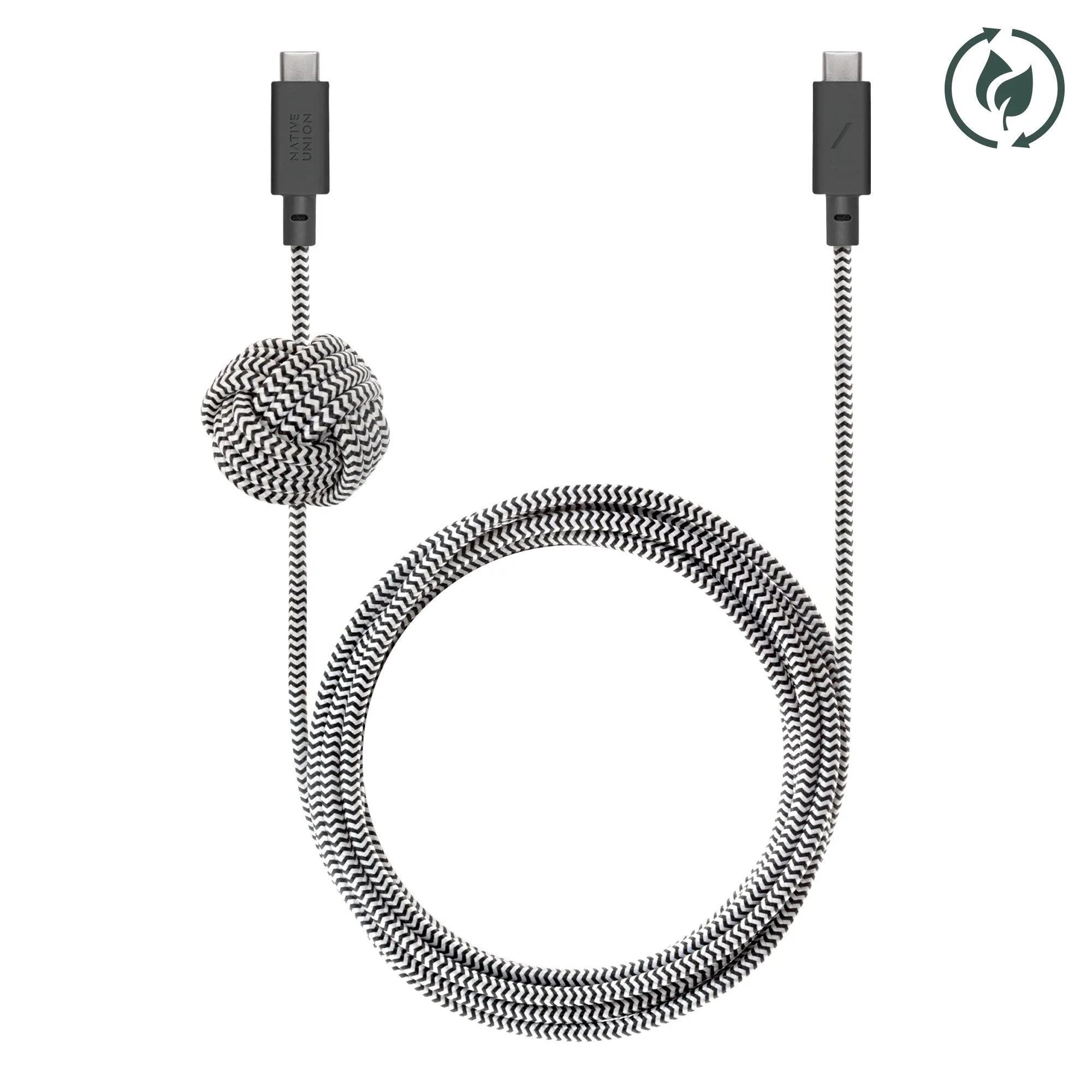 Native Union 10' Anchor Cable 240W Usb-C To Usb-C Zebra