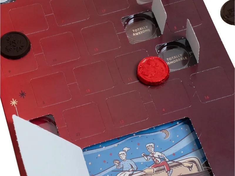 24-Day Custom Advent / Countdown Calendar with Custom Engraved Chocolate
