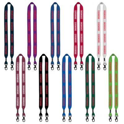 3/4" Cotton Double Lobster Clip Lanyard