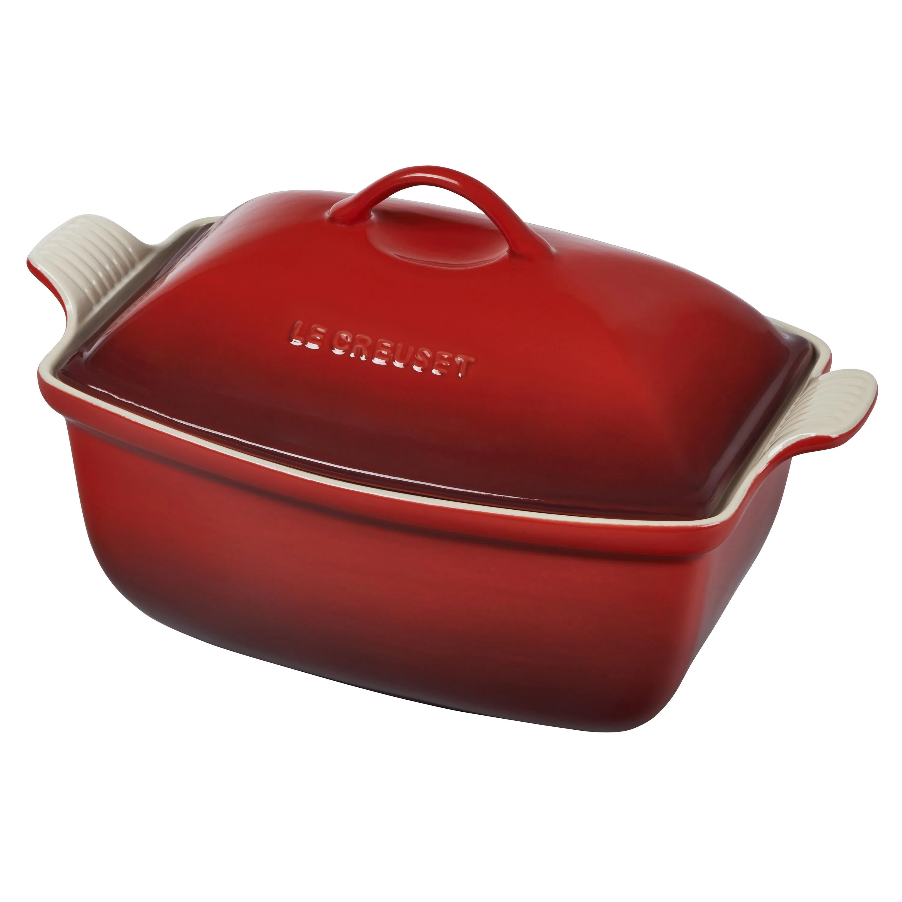 Le Creuset 4.5Qt Heritage Stoneware Deep Covered Baker - Cerise