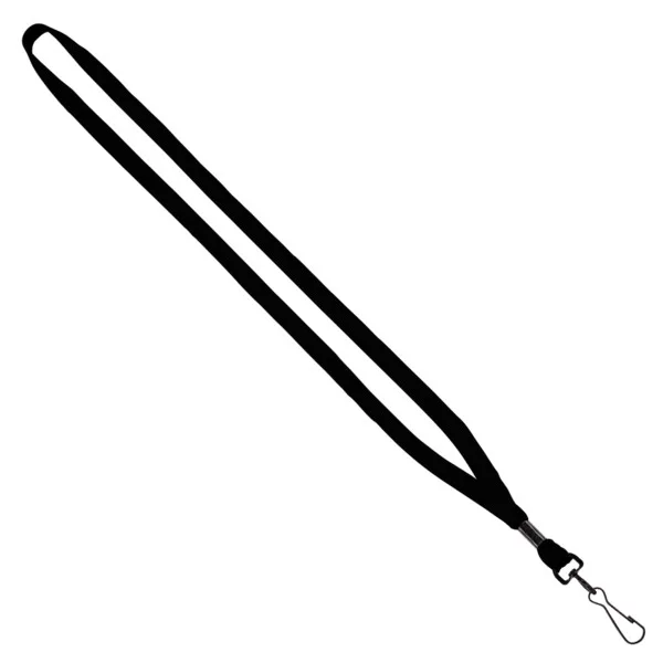 1/2" Cotton Lanyard with Metal Crimp & Swivel Snap Hook view 2