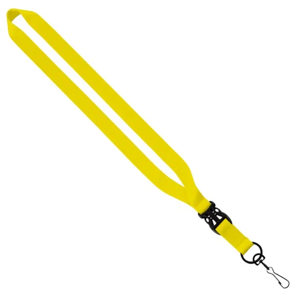 3/4" Polyester Lanyard with Slide Buckle Release & Swivel Snap Hook view 3