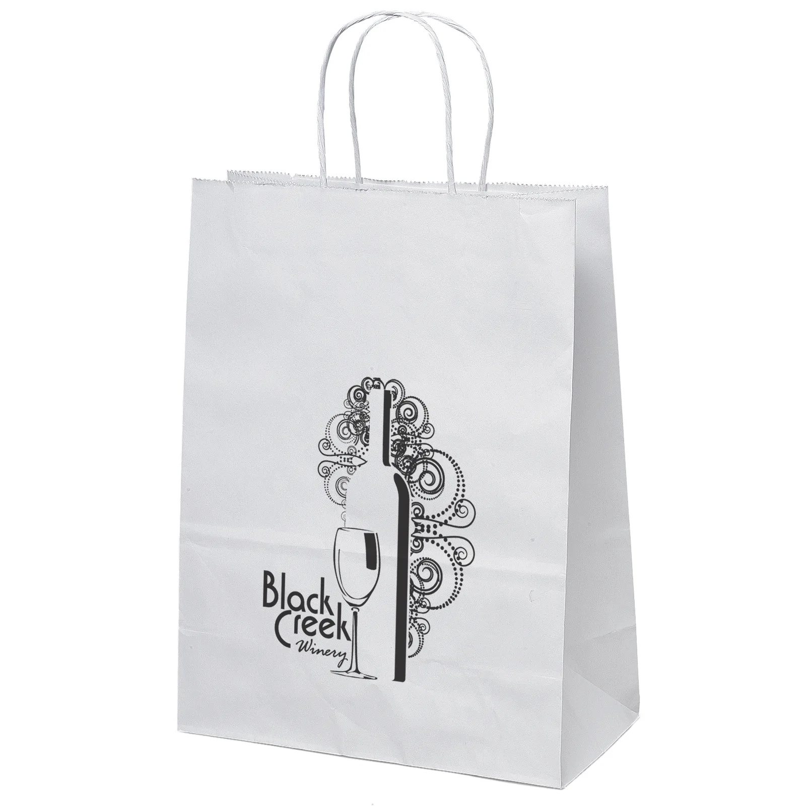 Jenny - White Shopper - Flexo Ink Print (10" x 5" x 13")