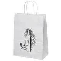Jenny - White Shopper - Flexo Ink Print (10" x 5" x 13") — 1 Location