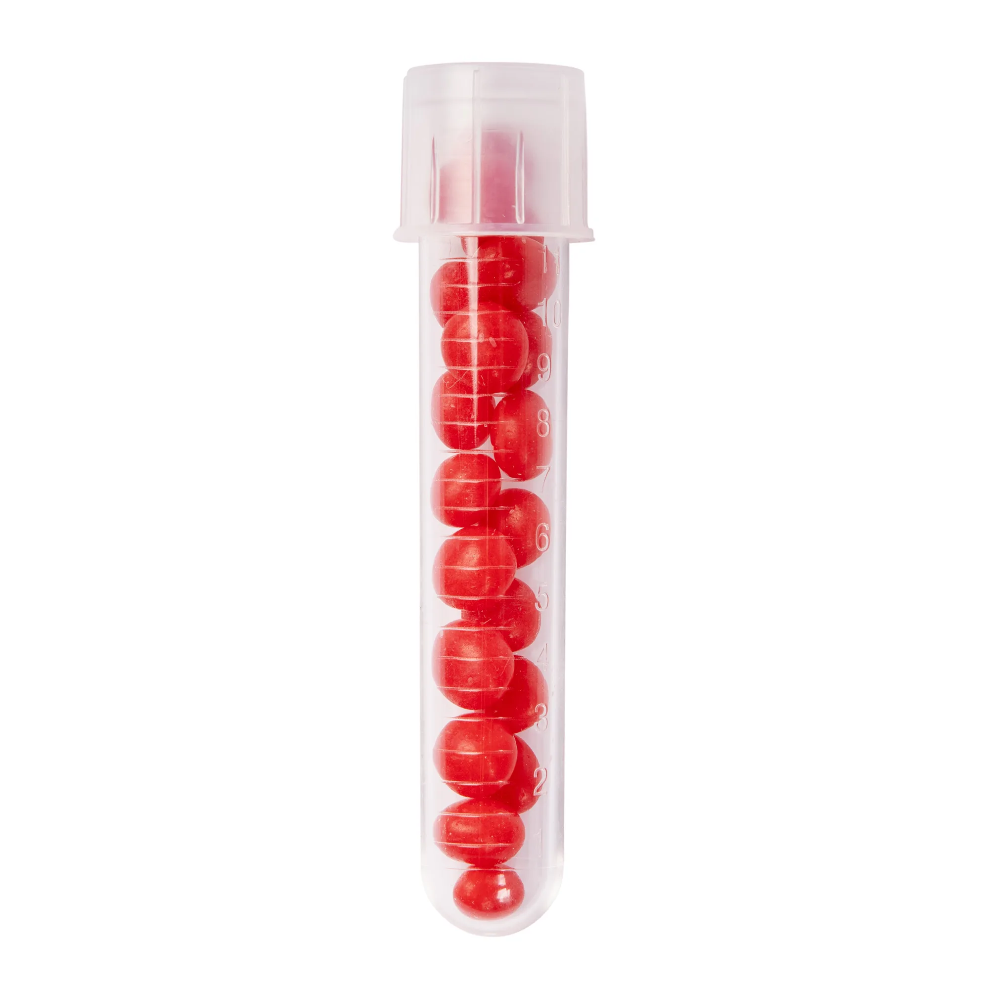 Plastic Test Tube Filled w/ Red Hots Candy (5/8"x3 7/8") view 4