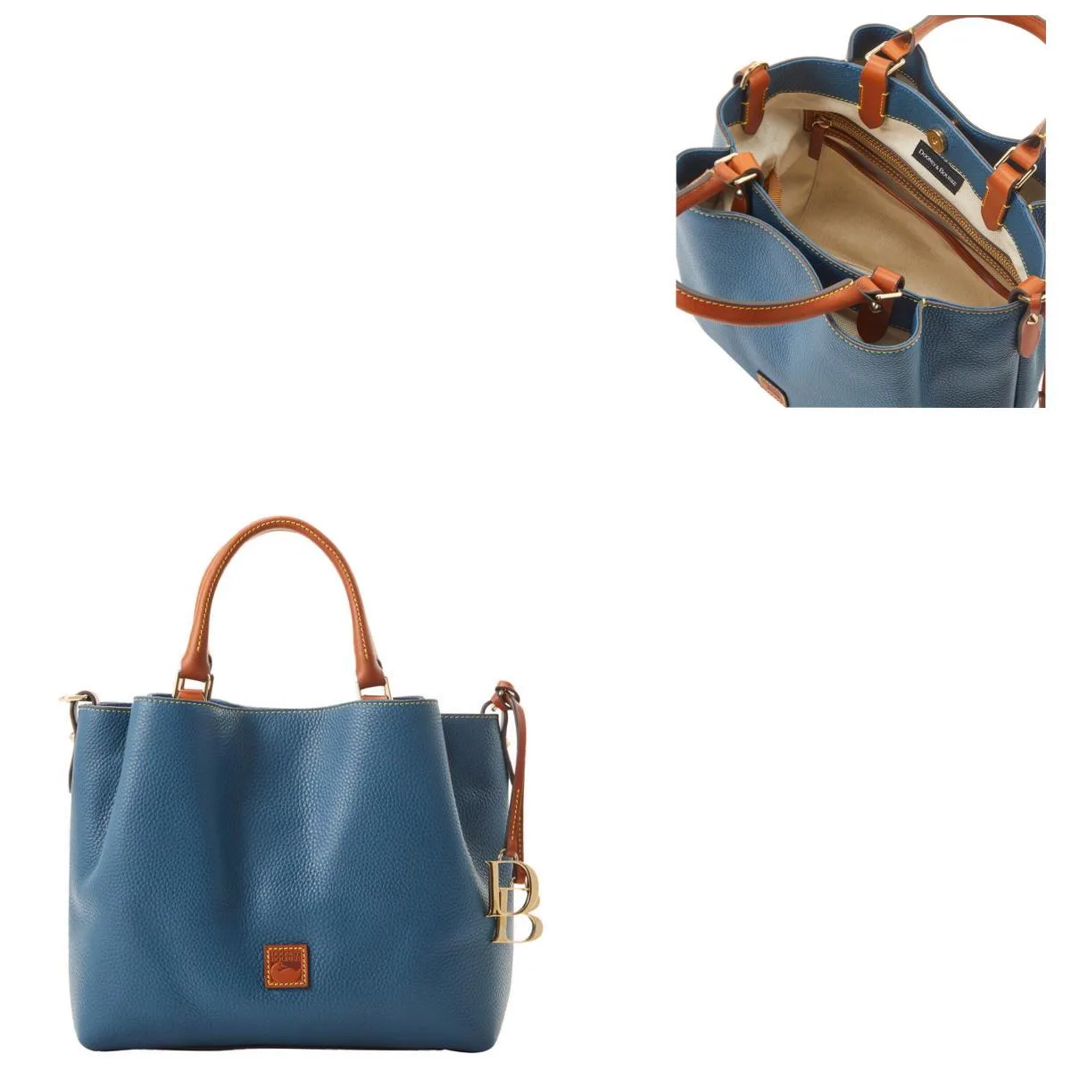 Dooney & Bourke Blue Pebble Grain Barlow