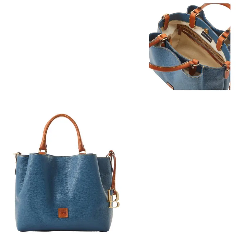 Dooney & Bourke Blue Pebble Grain Barlow