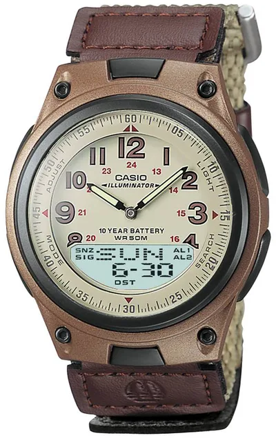 Casio Brown Casual Sports Watch w/Cloth Band