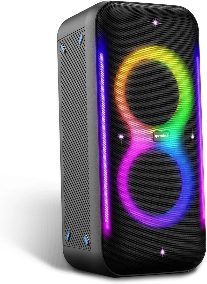 Gemini 400W Dual 6.5" Professional Speaker w/Led Party Lighting