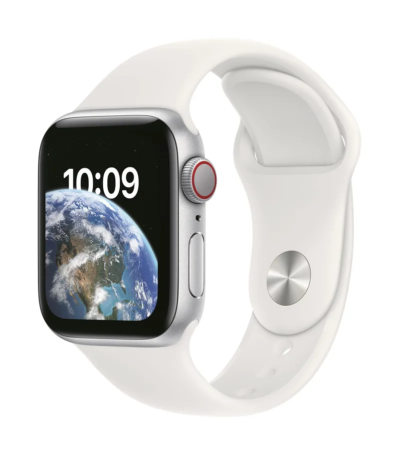 Apple Watch Se Gps + Cell 40Mm Silver Alum Case W/ White S/M Sport Band