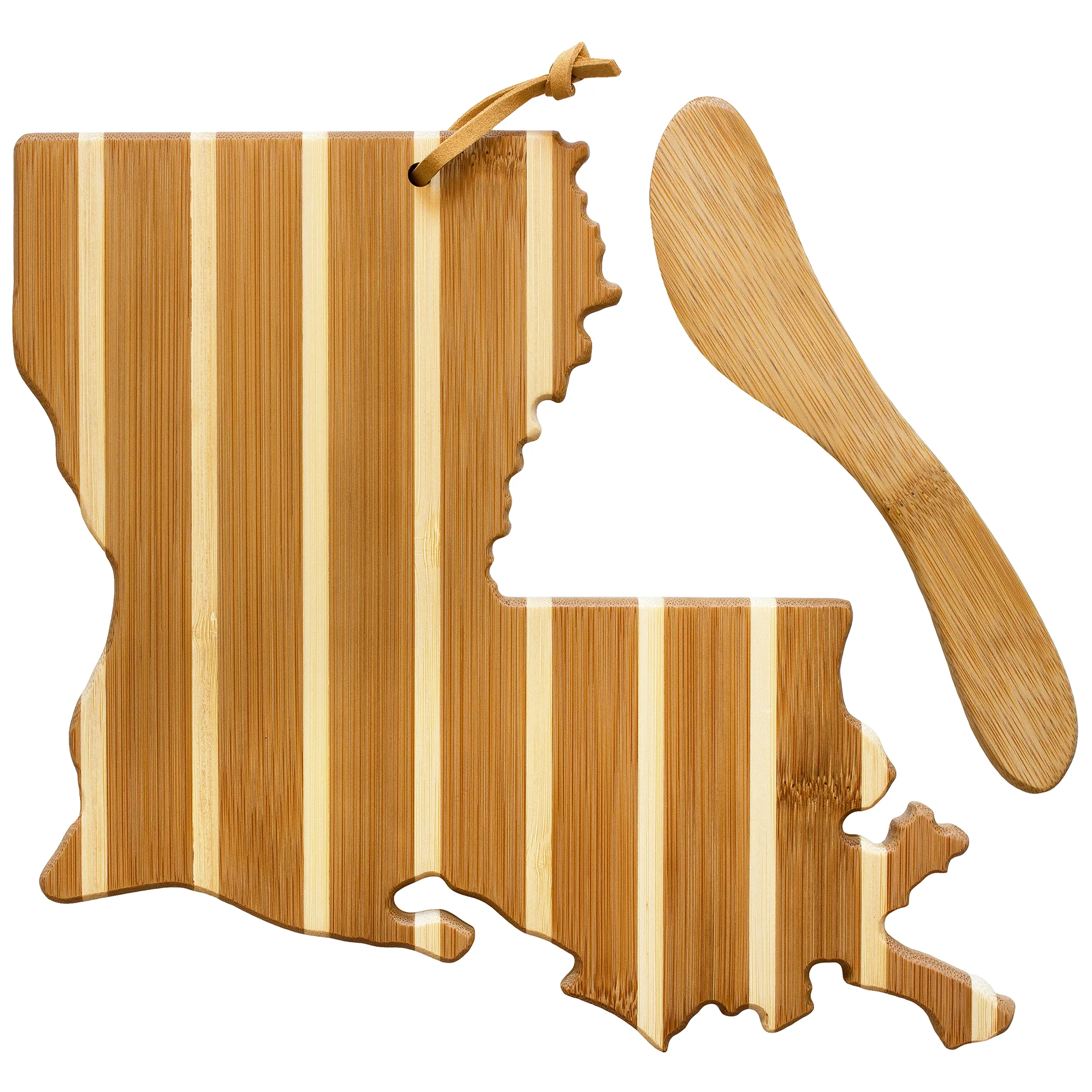 Louisiana Charcuterie Board with Spreader Knife Gift Set view 2