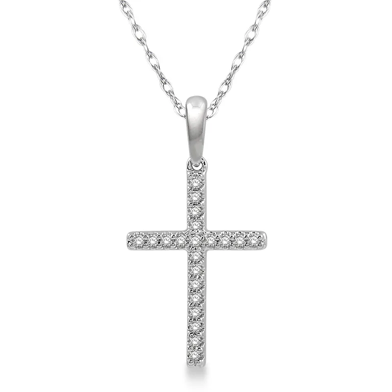Jilco Inc Diamond Cross Necklace - 0.10 Wt