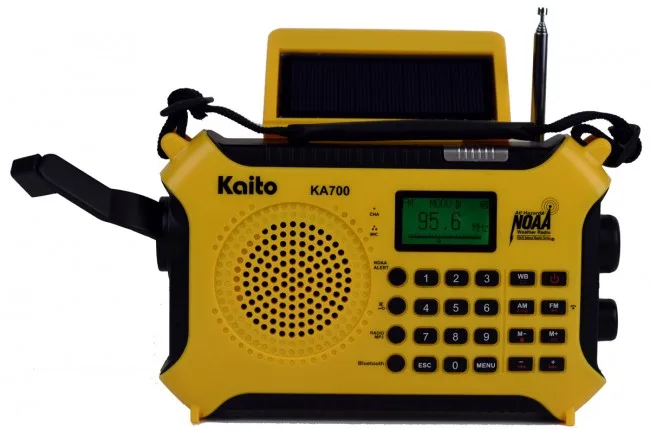 Kaito KA700 Bluetooth Emergency Solar Powered Weather Band Radio