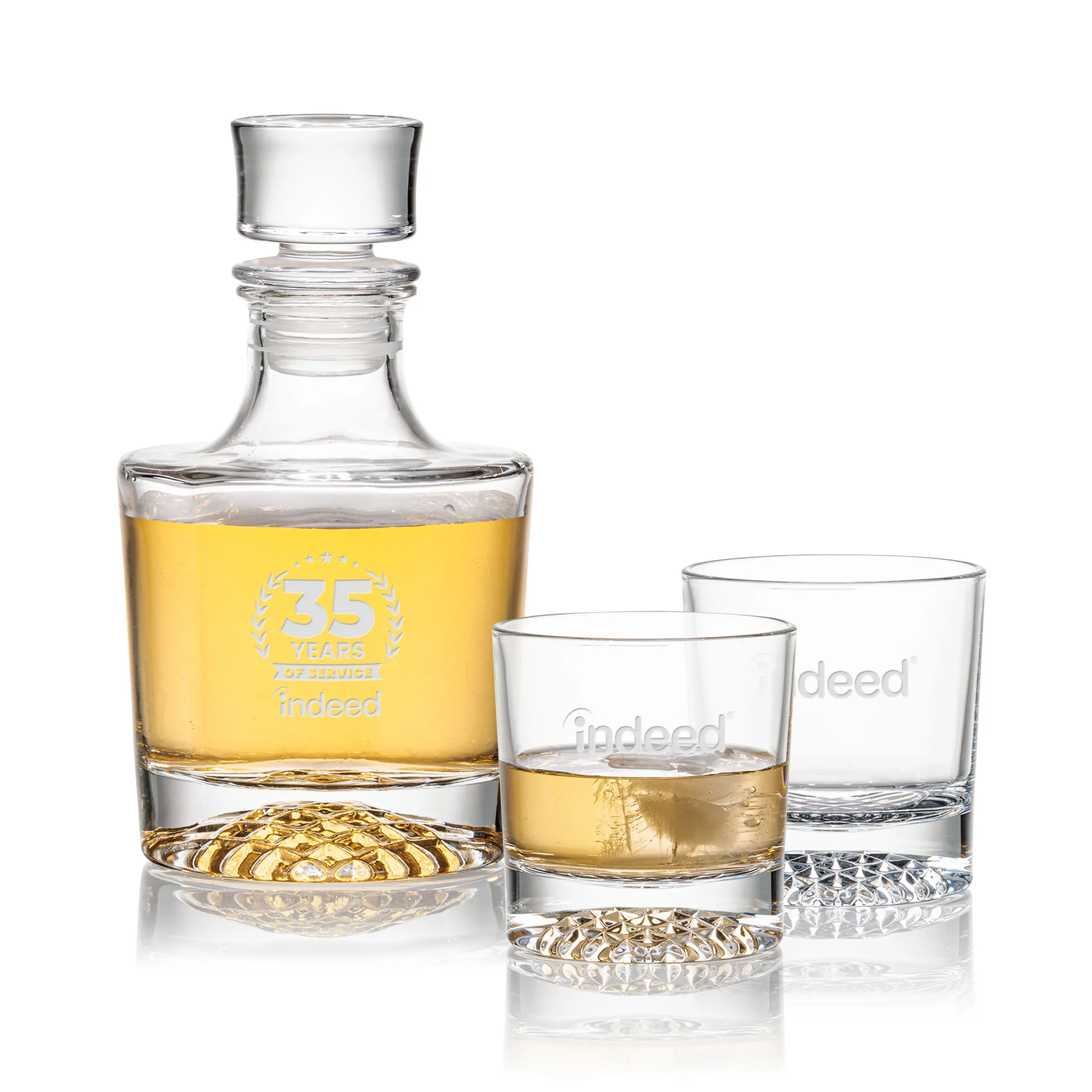 Decanter Set, Deep Etch, Decanter & 2 OTR
