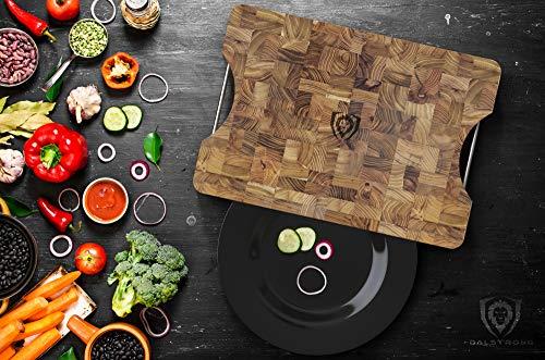 Dalstrong Lionswood End-Grain Teak Cutting & Serving Board - 15.8" X 11.8"
