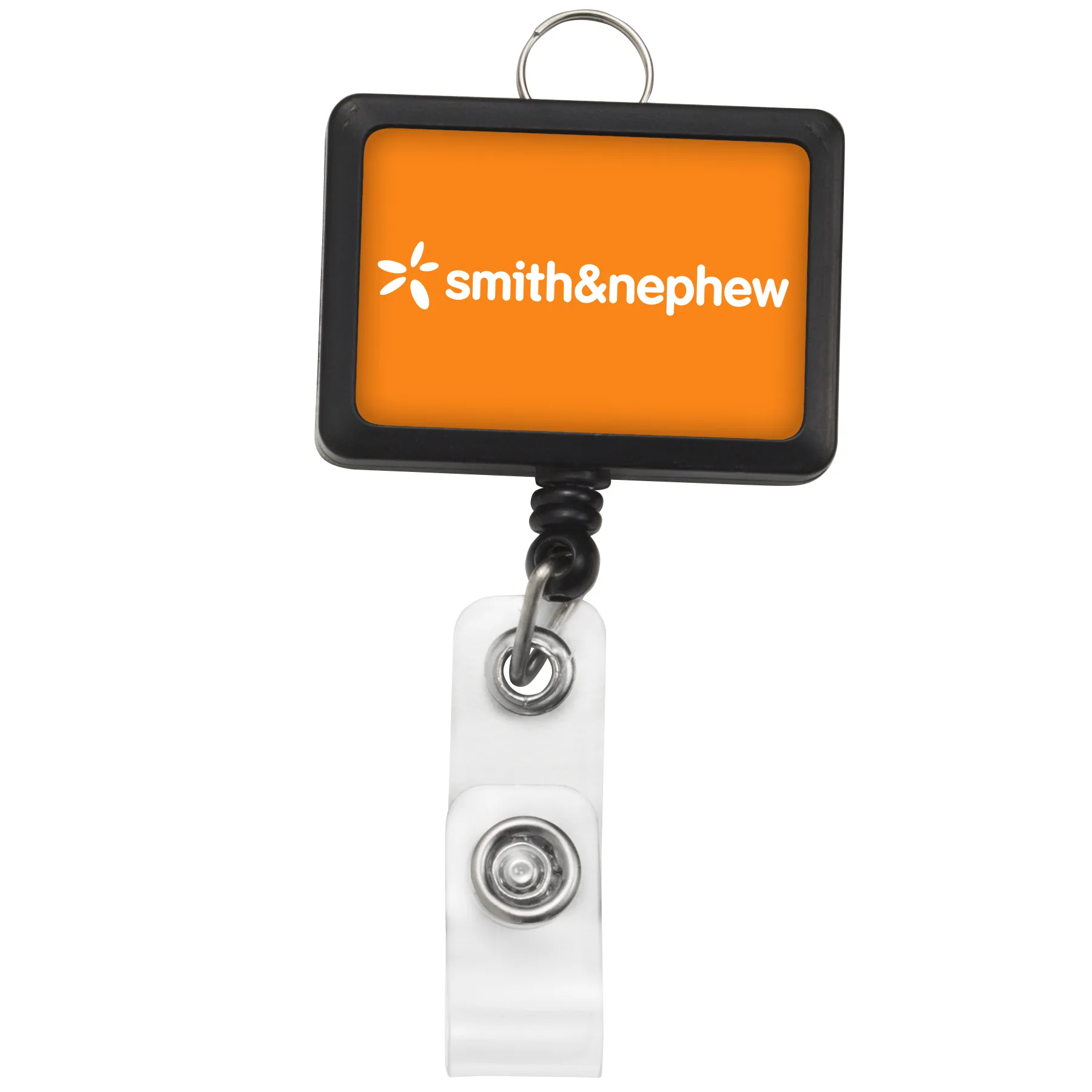 Jumbo Rectangle Badge Reel w/lanyard attachment view 4