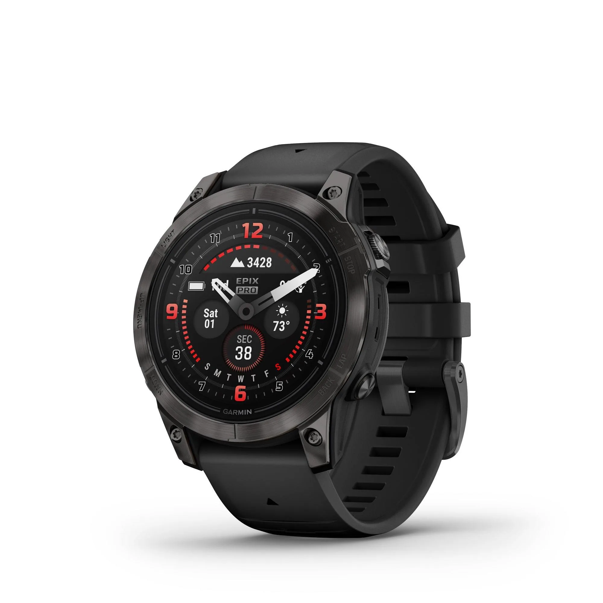Garmin® Epix Pro (Gen 2) 47Mm Smartwatch Sapphire Ed Carbon Gray W/ Black Band