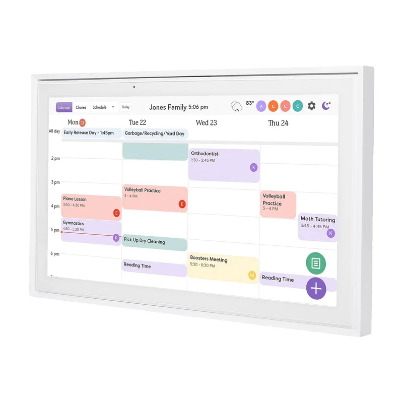 Skylight 15" Digital Calendar - White