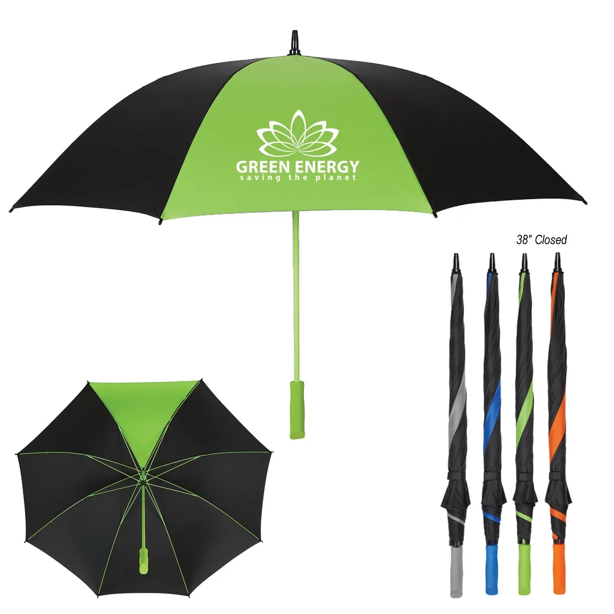60" Arc Splash Of Color Golf Umbrella view 2