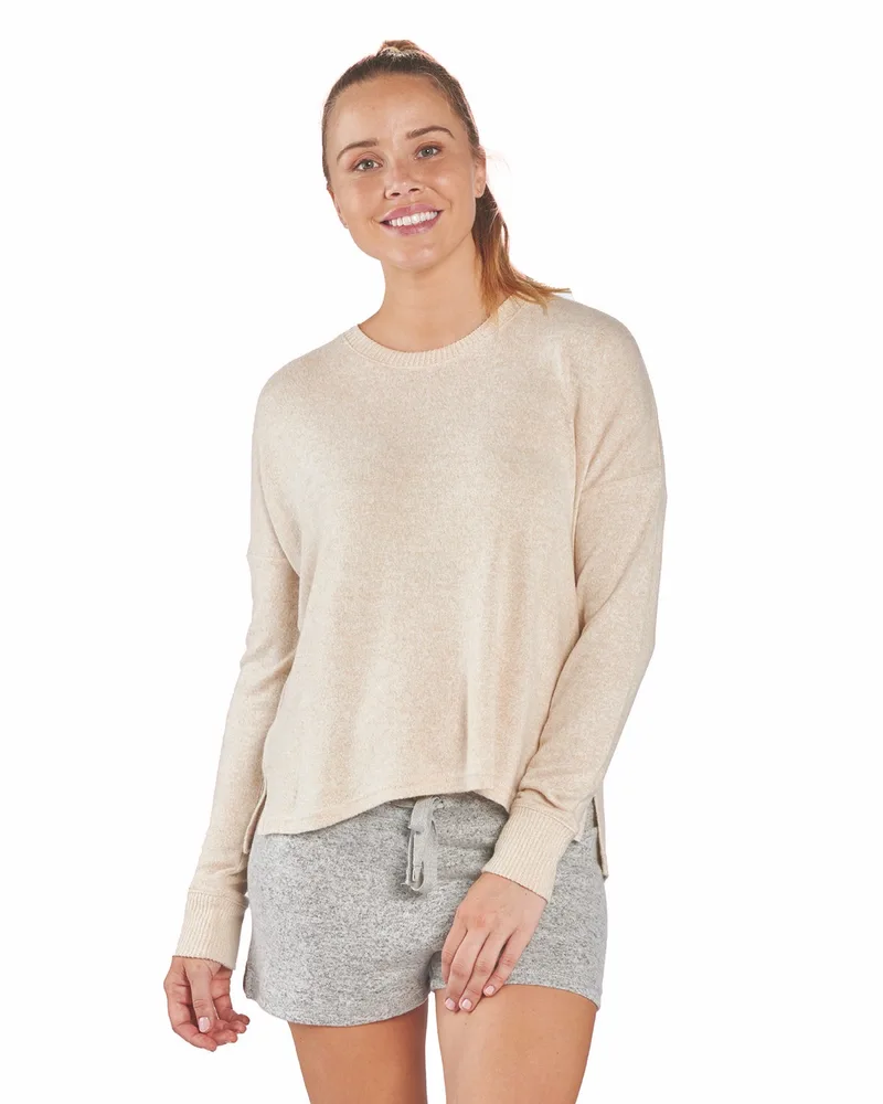 BOXERCRAFT Ladies' Cuddle Soft Boxy Crewneck Sweatshirt view 3