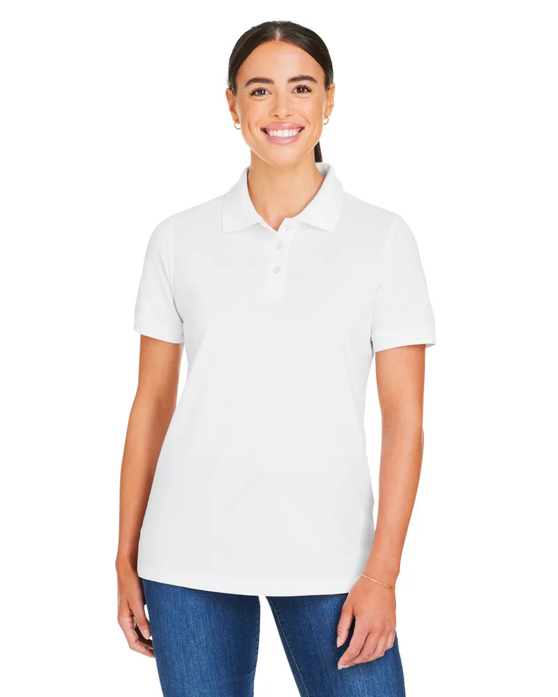 Harriton Women's Valiant Cotton Snag Protect Polo Shirt view 6