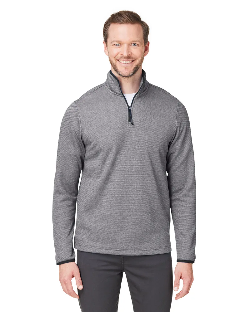 CORE365™ Men's Venture Heathered Stripe Quarter-Zip Pullover Jacket