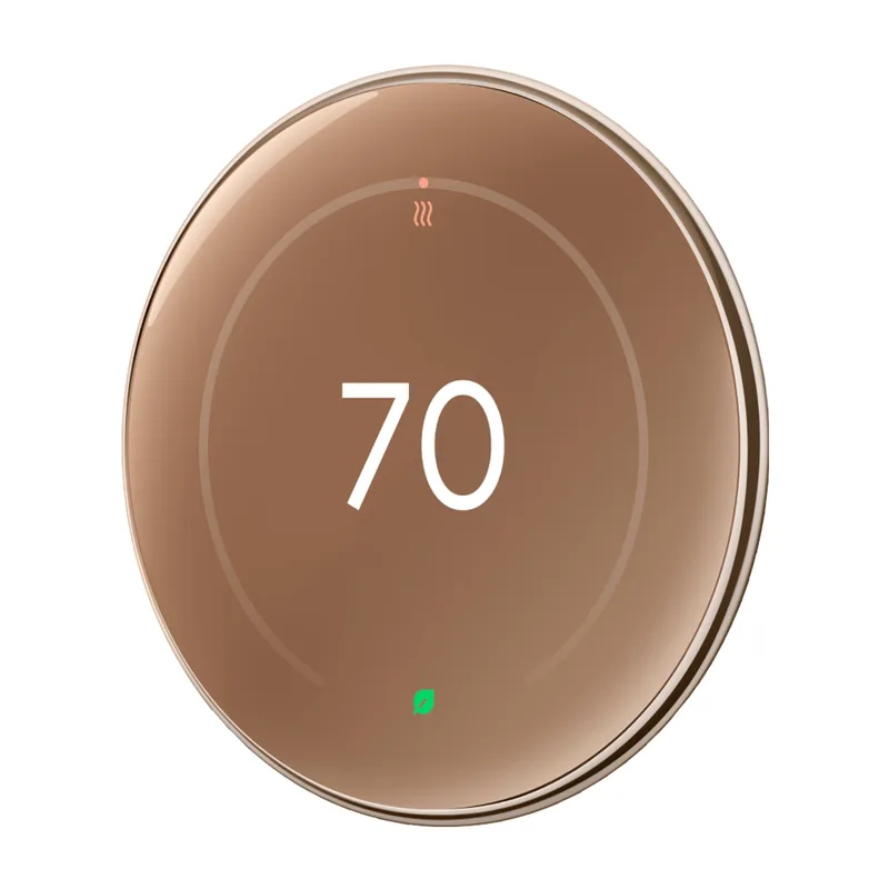 Google Nest Learning Thermostat (4th Gen) - Polished Gold