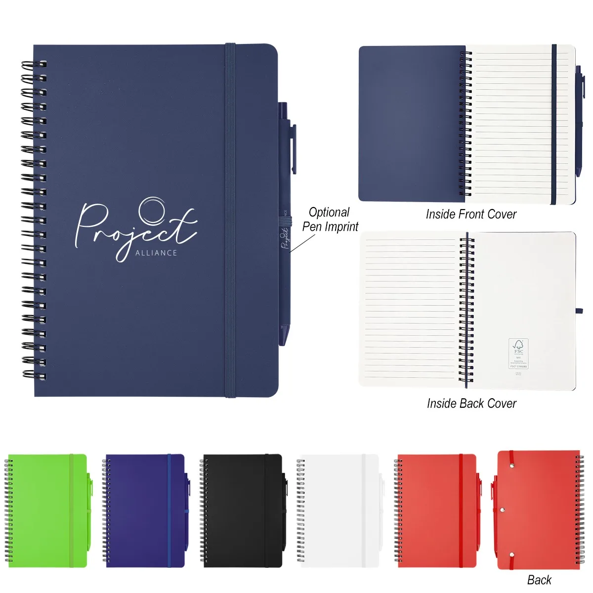 Repreve® Recycled Spiral Notebook With Pen view 2