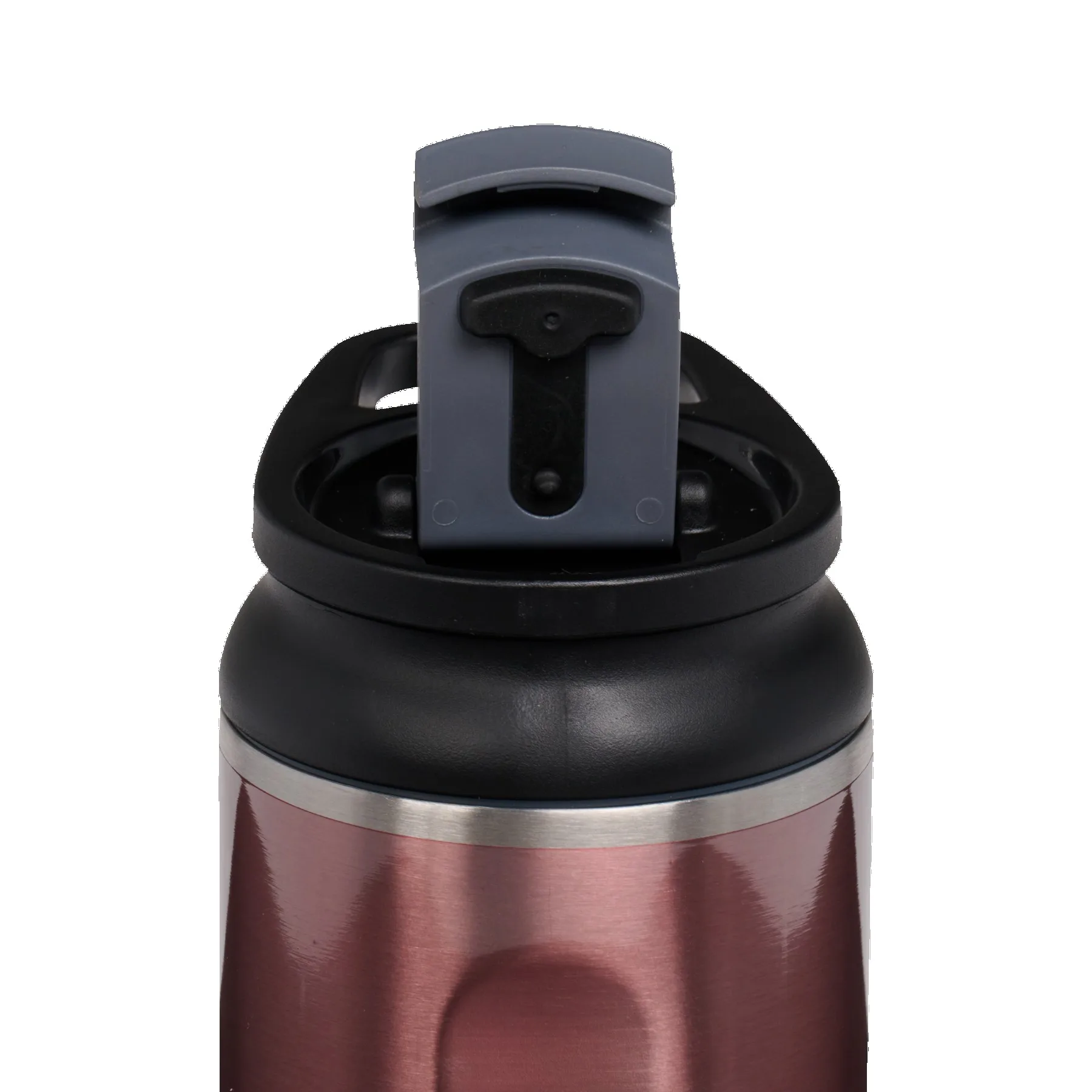 Flamingo Pink/Silver/Black Top Open Lid