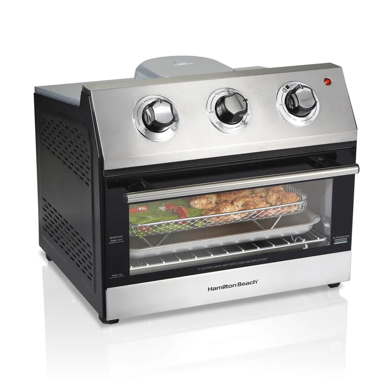 Hamilton Beach® Air Fryer Toaster Oven 6 Slice Capacity Black & Stainless Steel