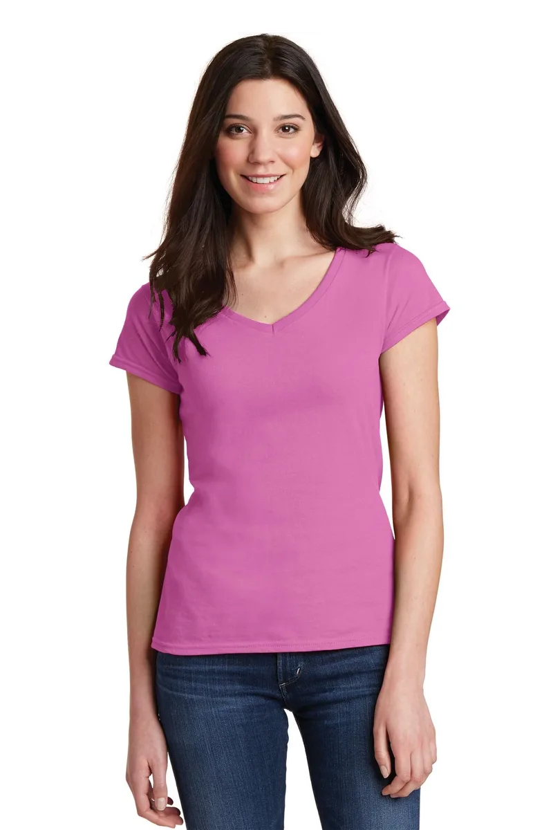 Gildan Softstyle® Women's Fit V-Neck T-Shirt. view 6