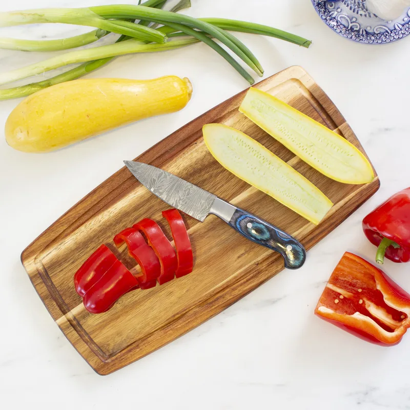 14" TB Home® Acacia Wood Serving & Cutting Board w/Juice Groove view 2