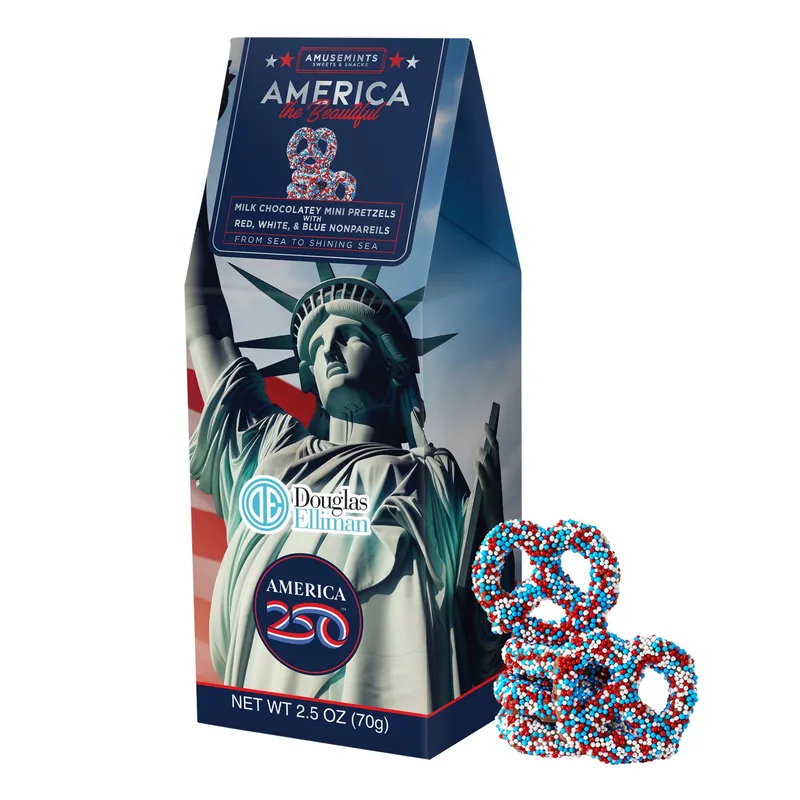 America 250- Gable Box- Nonpareil Mini Pretzels