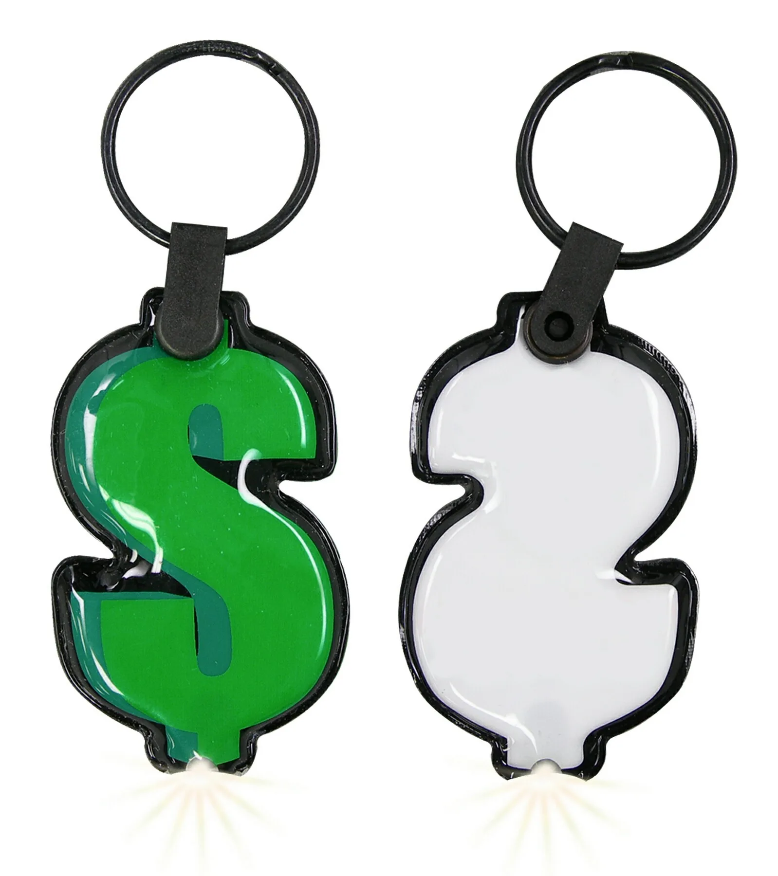 ShapeLights™ Color-A-Shape Key Ring Flashlight (Dollar Sign) view 2