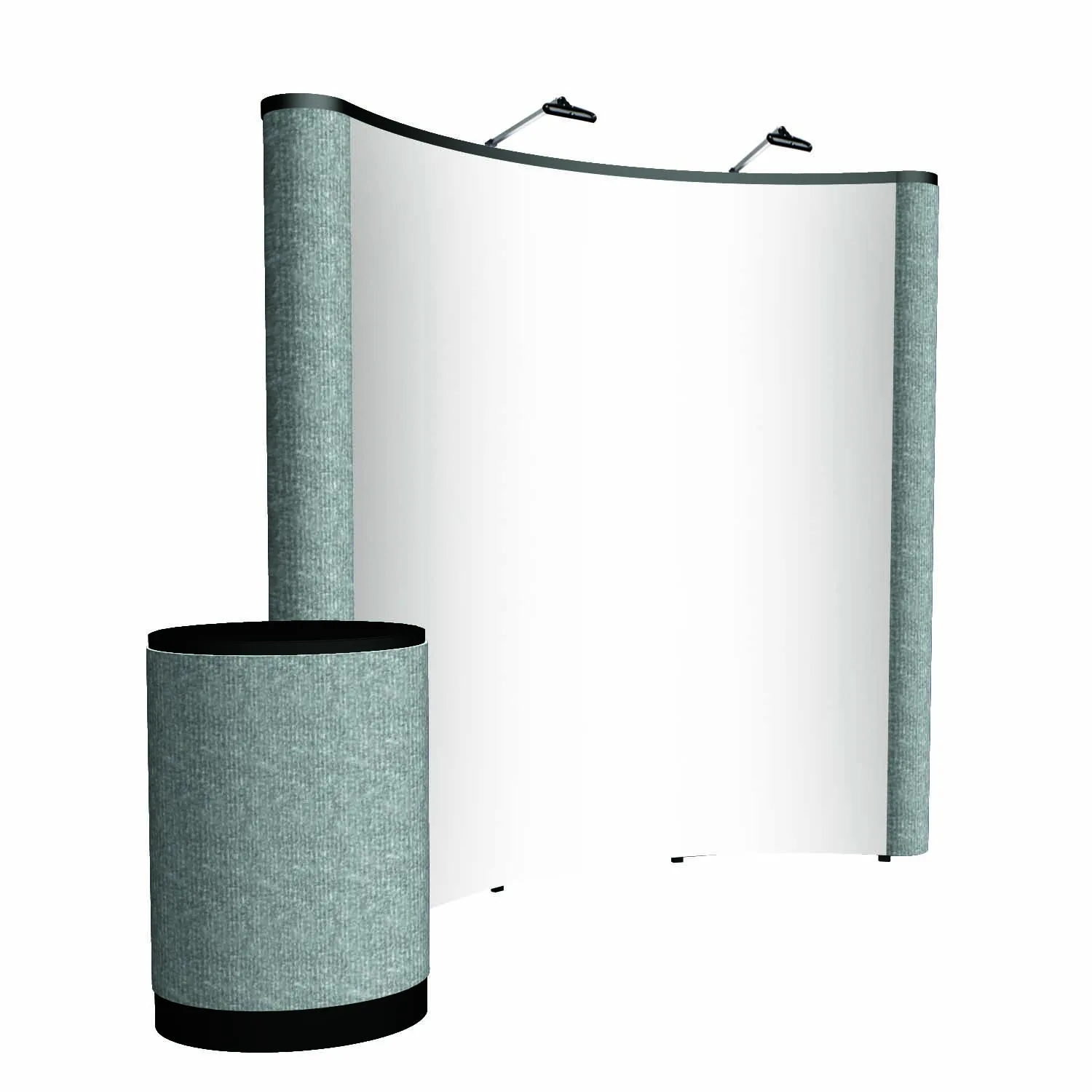 8' Curved ARISE Floor Display Kit (Mural with Fabric Ends) view 2