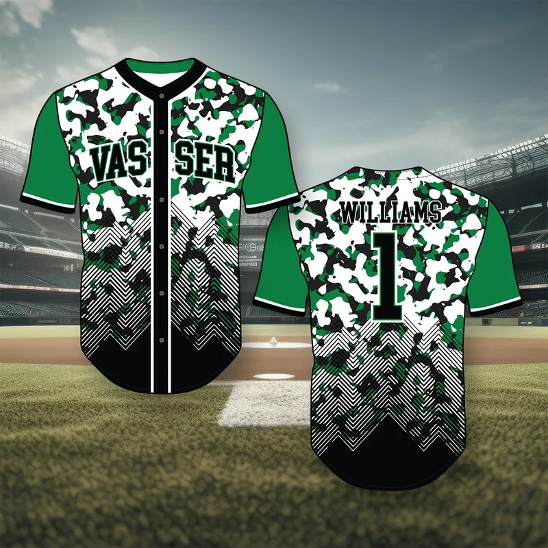 EPICOLOR Button Down Baseball Jersey view 2