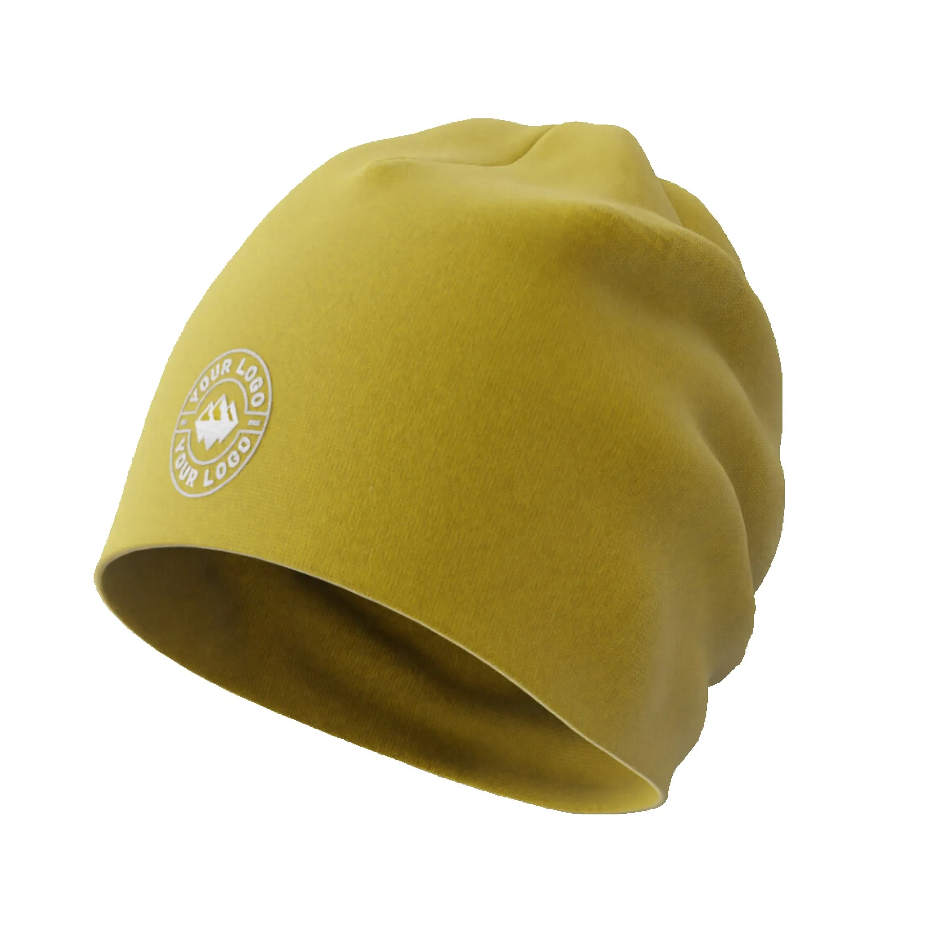 Stock Beanie with Embroidery 5K Stitches No Cuff view 2