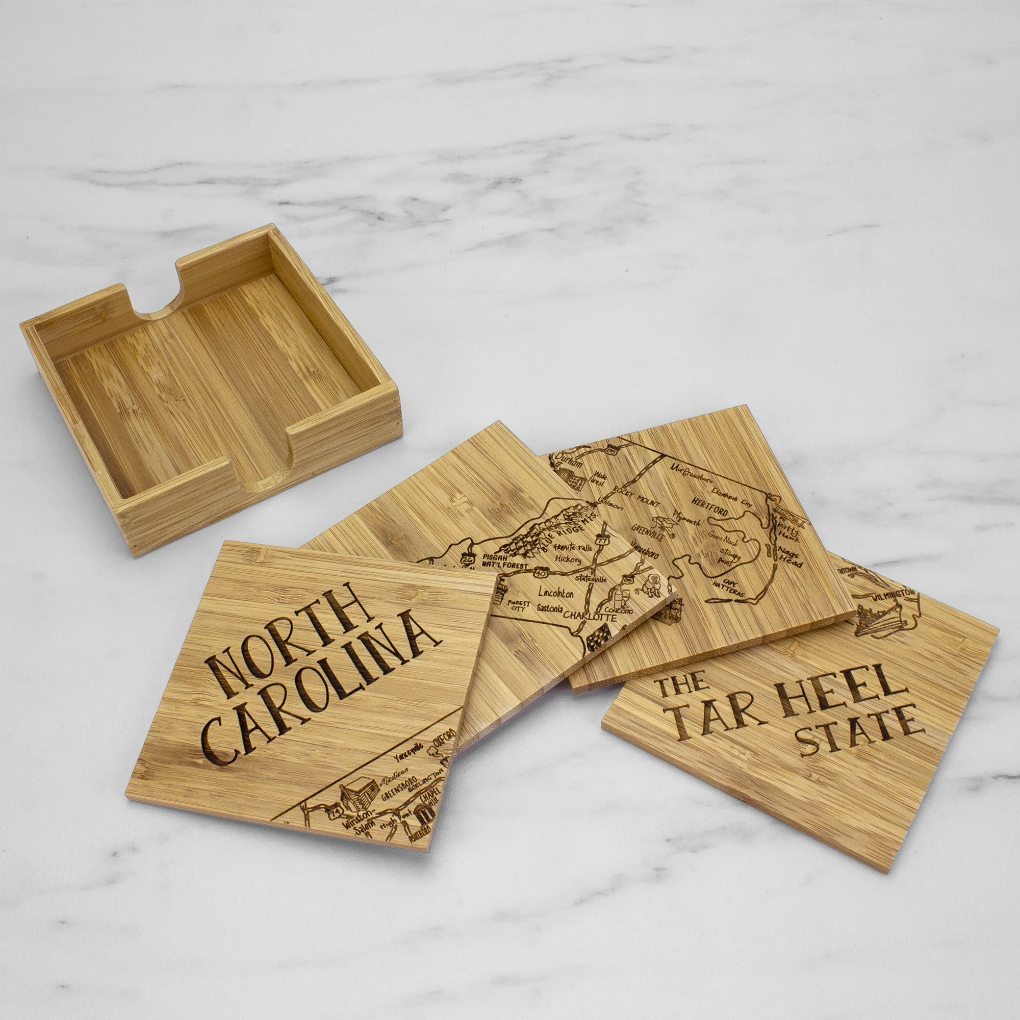 North Carolina Puzzle Coaster Set view 2