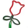 Flower Rose Multi-Color Inkbend Standard, Bent Pen view 2
