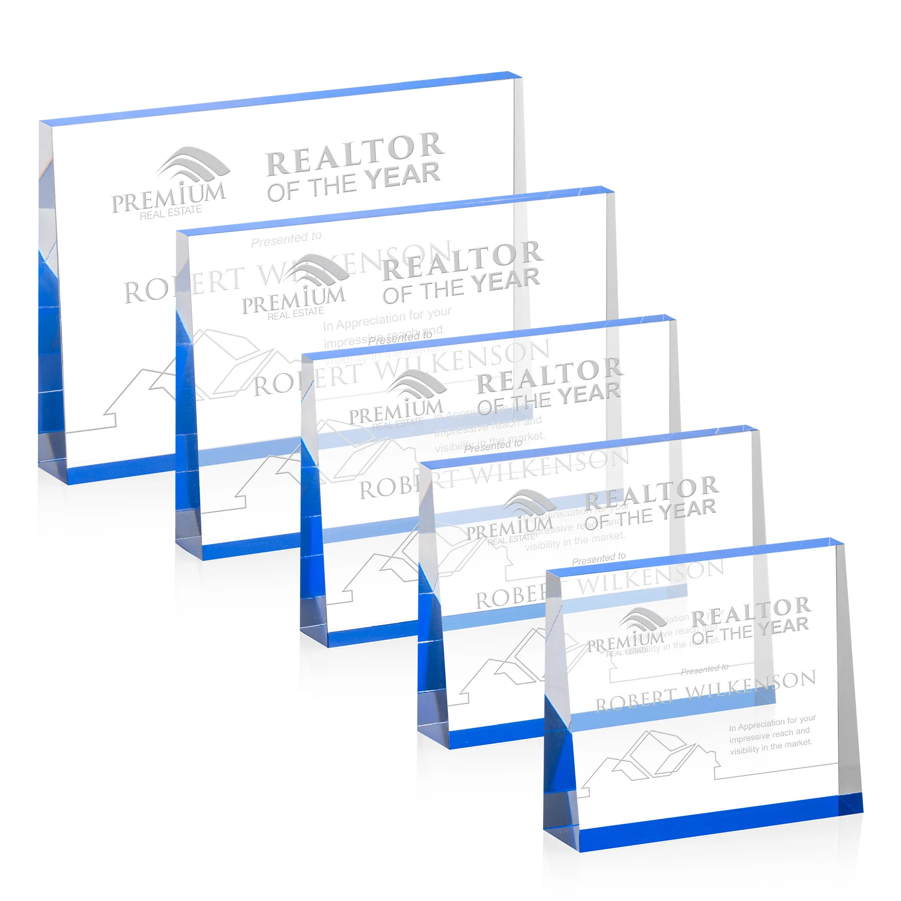 Laser Engraving, Horizontal, Blue