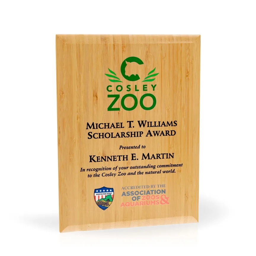 Zen Bamboo Plaque - Medium