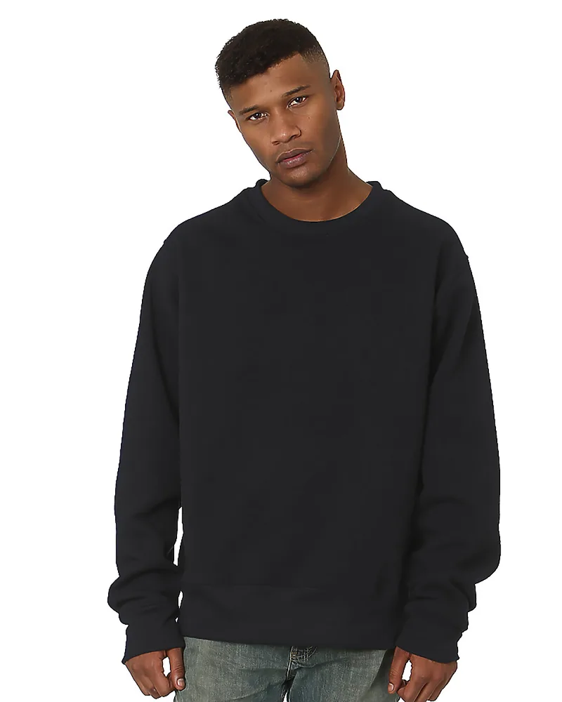 BAYSIDE Men's USA Made Super Heavy Oversized Crewneck Sweatshirt