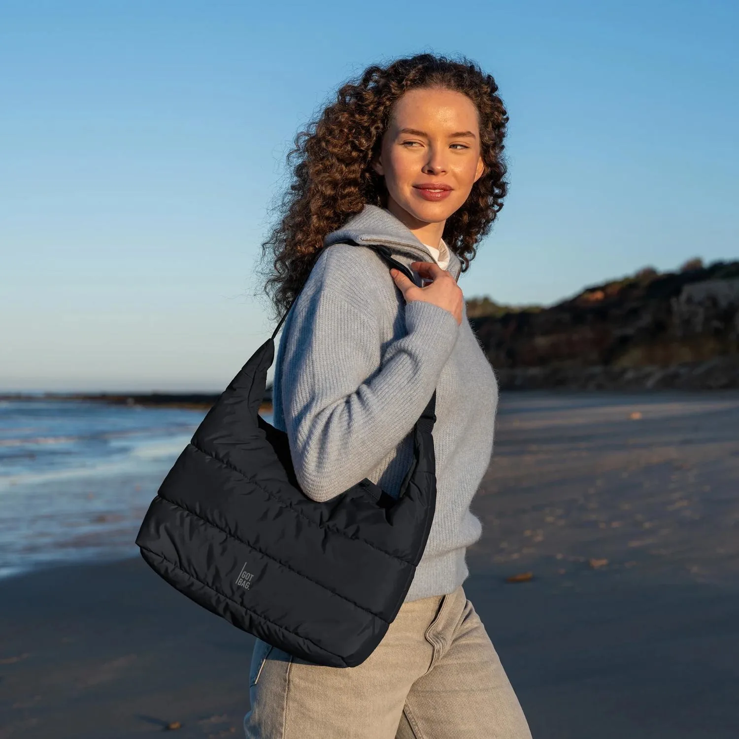 GOT BAG® Puffer Square - GOTS Certified Ocean Plastic Tote Bag view 5